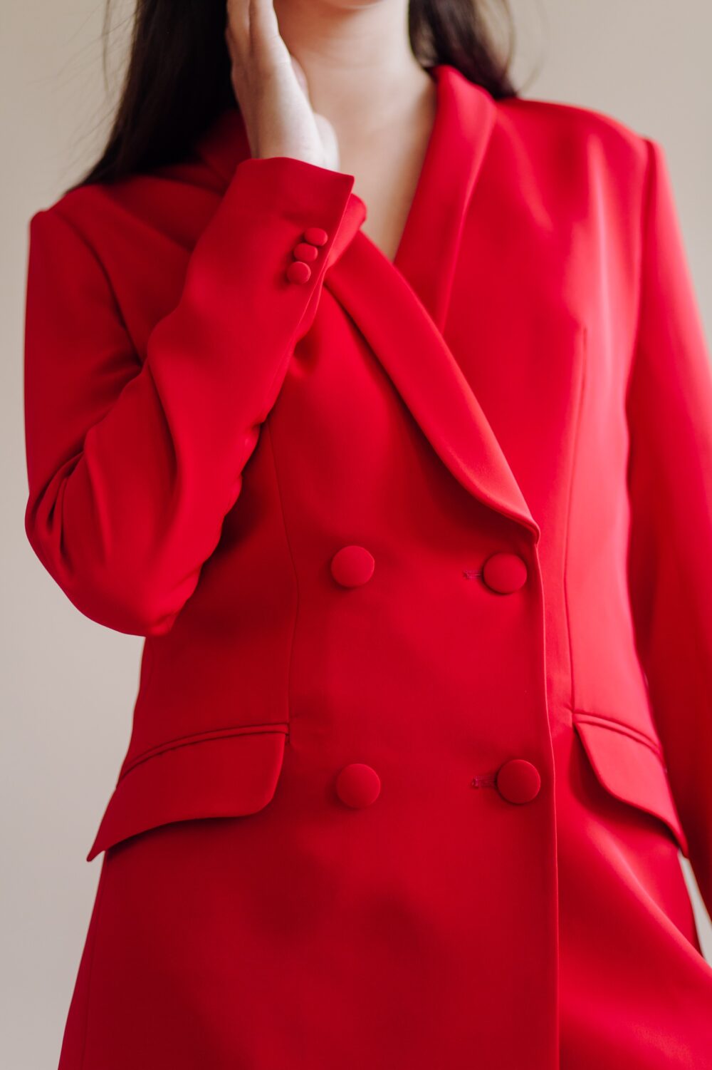 Topshop coat in red