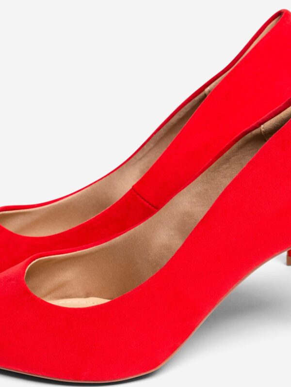 women-red high heel shoes formal fashion